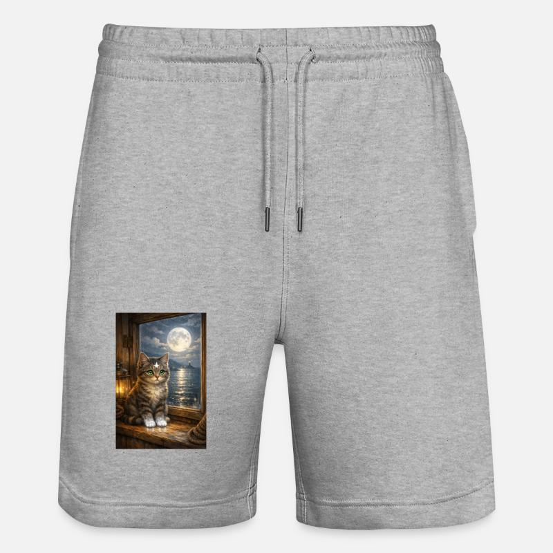 Mondscheinpfoten_ - Short de jogging bio TRAINER Stanley/Stella unisexe - gris chiné