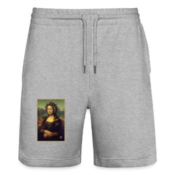 Mona Lisa Curlers - Stanley/Stella Trainer Unisex Organic Jogging Shorts - heather grey - Front - Nik (191cm) & Marisol (170cm)