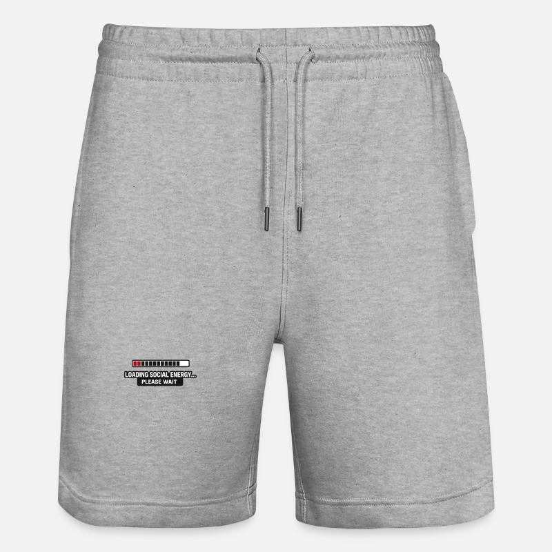 Soziale Energie wird geladen - Stanley/Stella Unisex Bio Joggingshorts Trainer  - Grau meliert