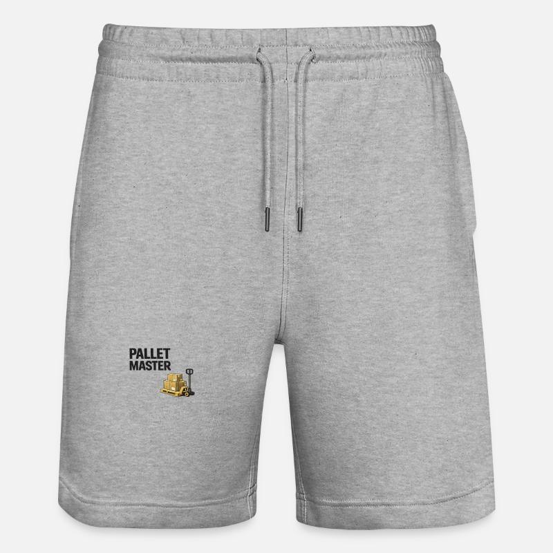 Maître palette : Élévateur d’entrepôt - Short de jogging bio TRAINER Stanley/Stella unisexe - gris chiné