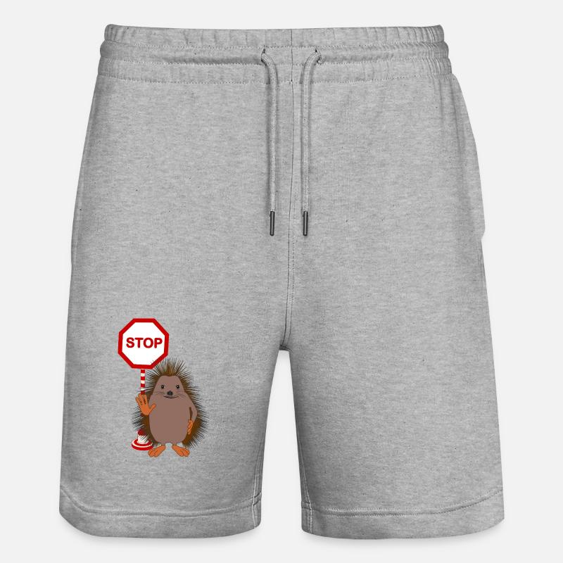 Arrêtez le harcèlement – Sweet Hedgehog - Short de jogging bio TRAINER Stanley/Stella unisexe - gris chiné