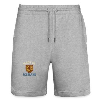 Made in Scotland Crest Tee - Stanley/Stella Unisex Bio Joggingshorts Trainer  - Grau meliert - Vorne - Nik (191cm) & Marisol (170cm)