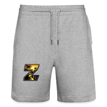  Sonnenuntergang Vibe Zoopy - Stanley/Stella Unisex Bio Joggingshorts Trainer  - Grau meliert - Vorne - Nik (191cm) & Marisol (170cm)
