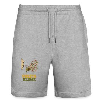 Pusztablume - Pusteblume - Stanley/Stella Unisex Bio Joggingshorts Trainer  - Grau meliert - Vorne - Nik (191cm) & Marisol (170cm)