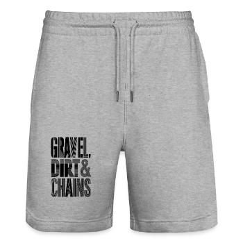 Gravel Dirt Chains - Stanley/Stella Unisex Bio Joggingshorts Trainer  - Grau meliert - Vorne - Nik (191cm) & Marisol (170cm)