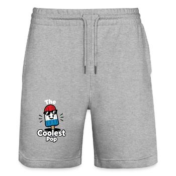 Lustiger Opa, der coolste Papa - Stanley/Stella Unisex Bio Joggingshorts Trainer  - Grau meliert - Vorne - Nik (191cm) & Marisol (170cm)