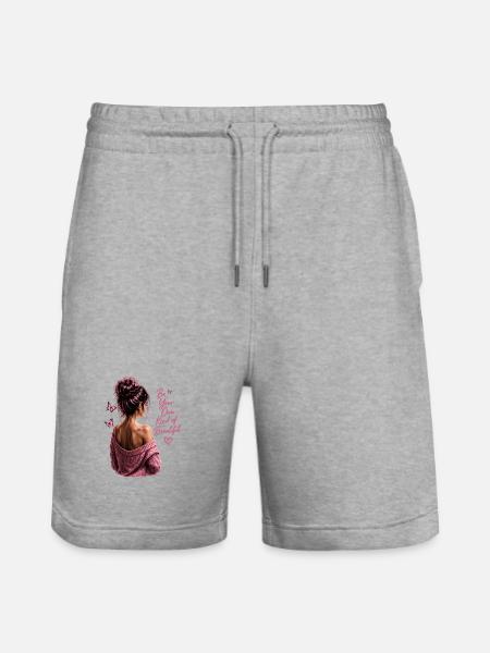 Beautiful - Stanley/Stella Unisex Bio Joggingshorts Trainer - Grau meliert