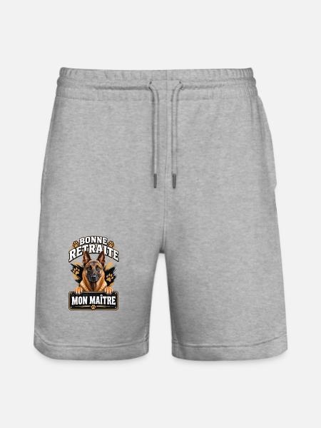 Bonne retraite mon maître - Short de jogging bio TRAINER Stanley/Stella unisexe - gris chiné