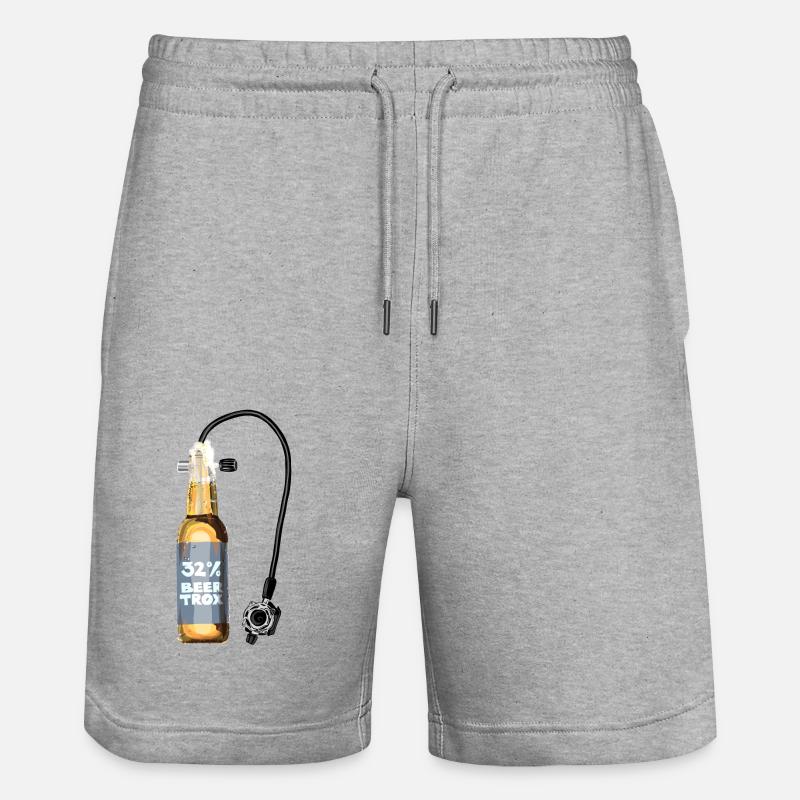 Beertrox, Taucherflasche - Stanley/Stella Unisex Bio Joggingshorts Trainer  - Grau meliert