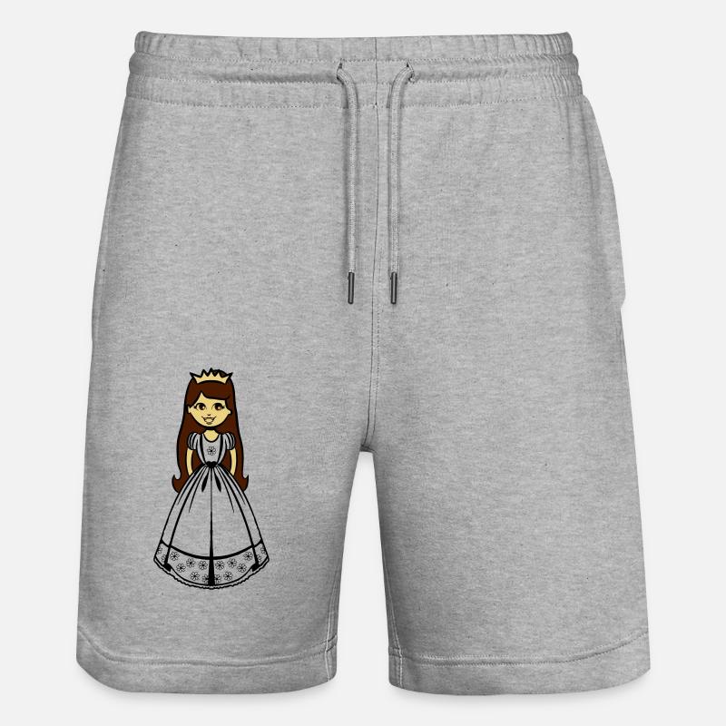 Enfant filles princesse - Short de jogging bio TRAINER Stanley/Stella unisexe - gris chiné