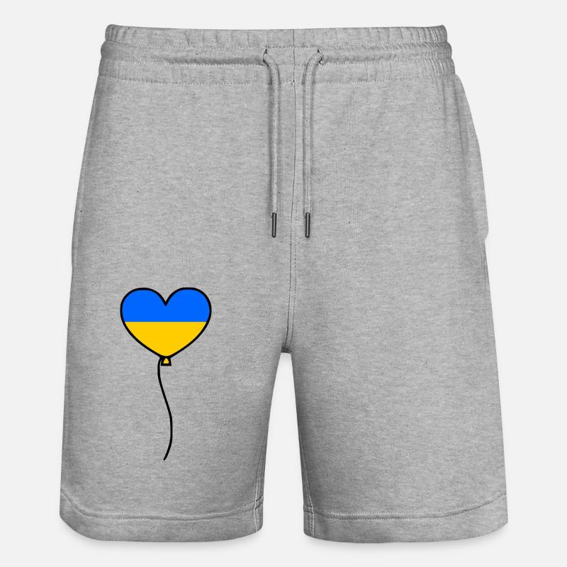 Ukraine - Short de jogging bio TRAINER Stanley/Stella unisexe - gris chiné