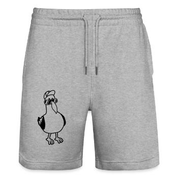 Seagull cool sunglasses beanie - Stanley/Stella Trainer Unisex Organic Jogging Shorts - heather grey - Front - Nik (191cm) & Marisol (170cm)