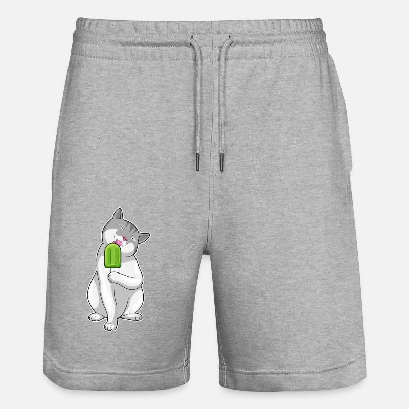 Popsicles pour chat - Short de jogging bio TRAINER Stanley/Stella unisexe - gris chiné