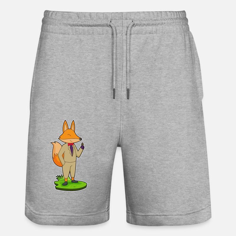 Fox Groom Ring Mariage - Short de jogging bio TRAINER Stanley/Stella unisexe - gris chiné