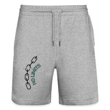No limits - Stanley/Stella Unisex Bio Joggingshorts Trainer  - Grau meliert - Vorne - Nik (191cm) & Marisol (170cm)