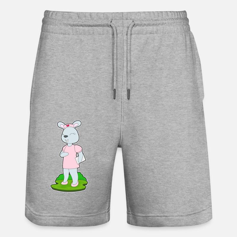 Infirmière lapin - Short de jogging bio TRAINER Stanley/Stella unisexe - gris chiné