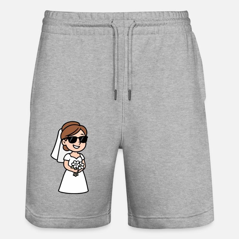 Bande dessinée de mariée - Short de jogging bio TRAINER Stanley/Stella unisexe - gris chiné