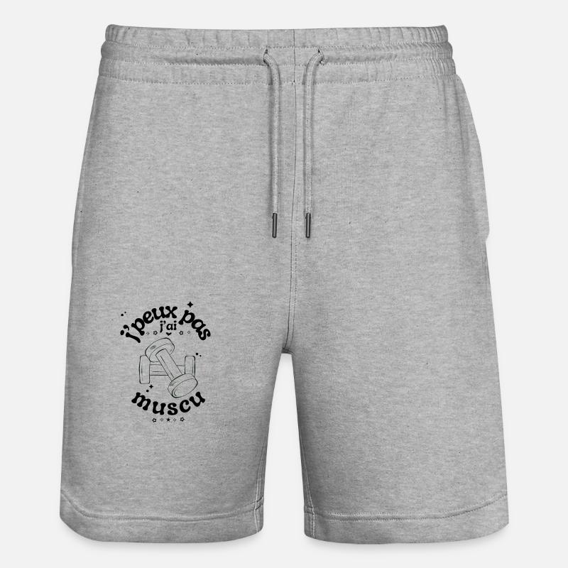 J'Peux Pas J'Ai Muscu - Short de jogging bio TRAINER Stanley/Stella unisexe - gris chiné