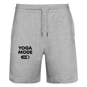 Yoga Méditation Spa Namaste - Short de jogging bio TRAINER Stanley/Stella unisexe - gris chiné - Devant - Nik (191cm) & Marisol (170cm)