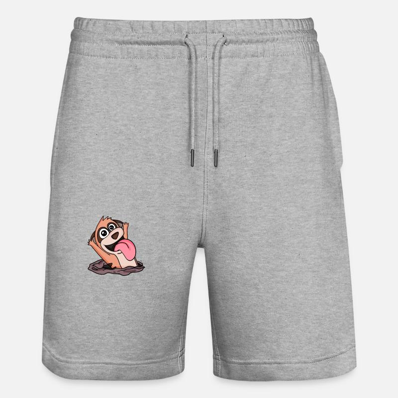 Câlin de suricate mignon - Short de jogging bio TRAINER Stanley/Stella unisexe - gris chiné