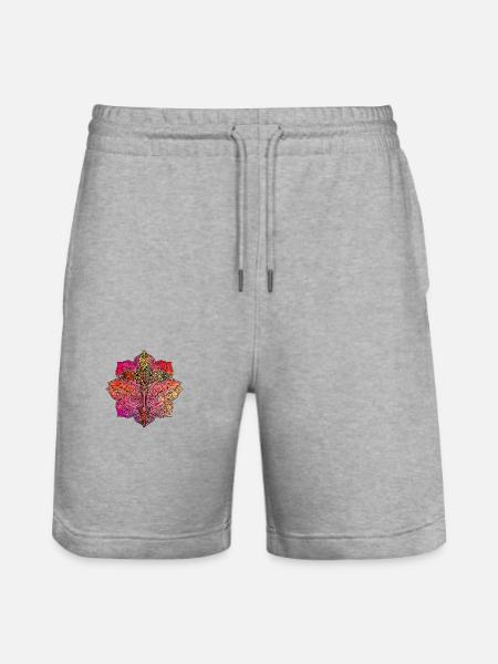 Christianity Cross - Stanley/Stella Trainer Unisex Organic Jogging Shorts - heather grey