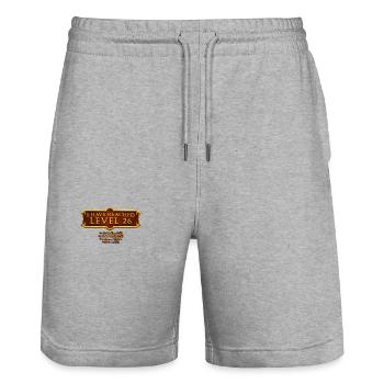 I have reached level 26 rpg online gaming - Stanley/Stella Trainer Unisex Organic Jogging Shorts - heather grey - Front - Nik (191cm) & Marisol (170cm)
