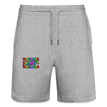 Threenager Kid 3. Geburtstag Regenbogen Spektrum - Stanley/Stella Unisex Bio Joggingshorts Trainer  - Grau meliert - Vorne - Nik (191cm) & Marisol (170cm)