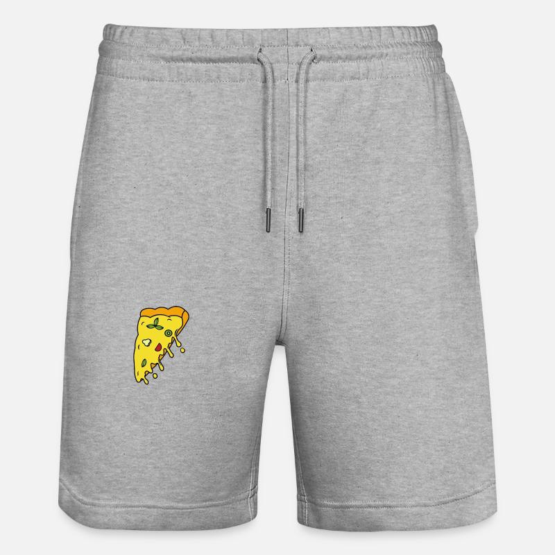 Pizza au fromage dégoulinant - Short de jogging bio TRAINER Stanley/Stella unisexe - gris chiné
