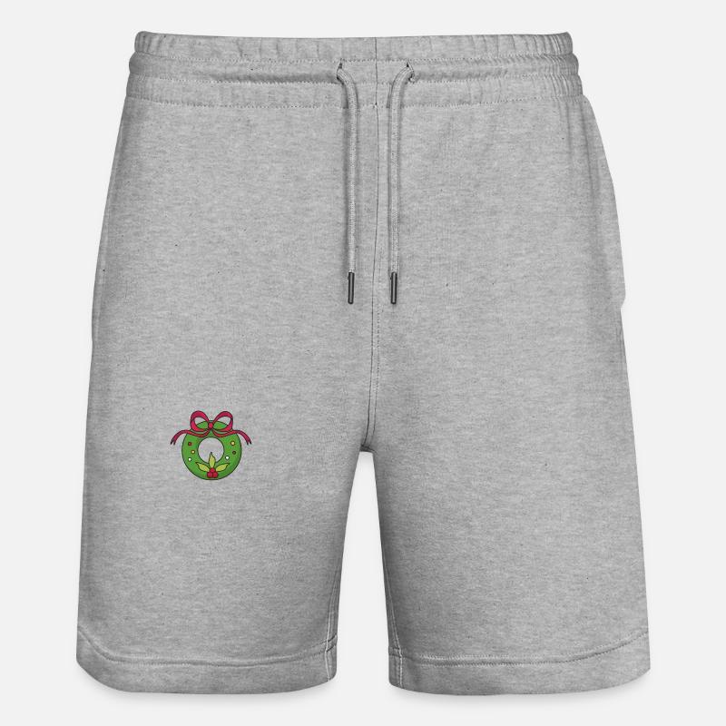 Couronne de Noël - Short de jogging bio TRAINER Stanley/Stella unisexe - gris chiné