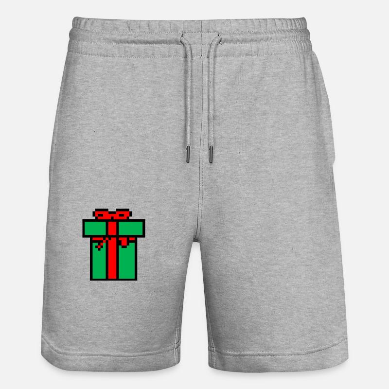 Gift cadeau de noel - Short de jogging bio TRAINER Stanley/Stella unisexe - gris chiné