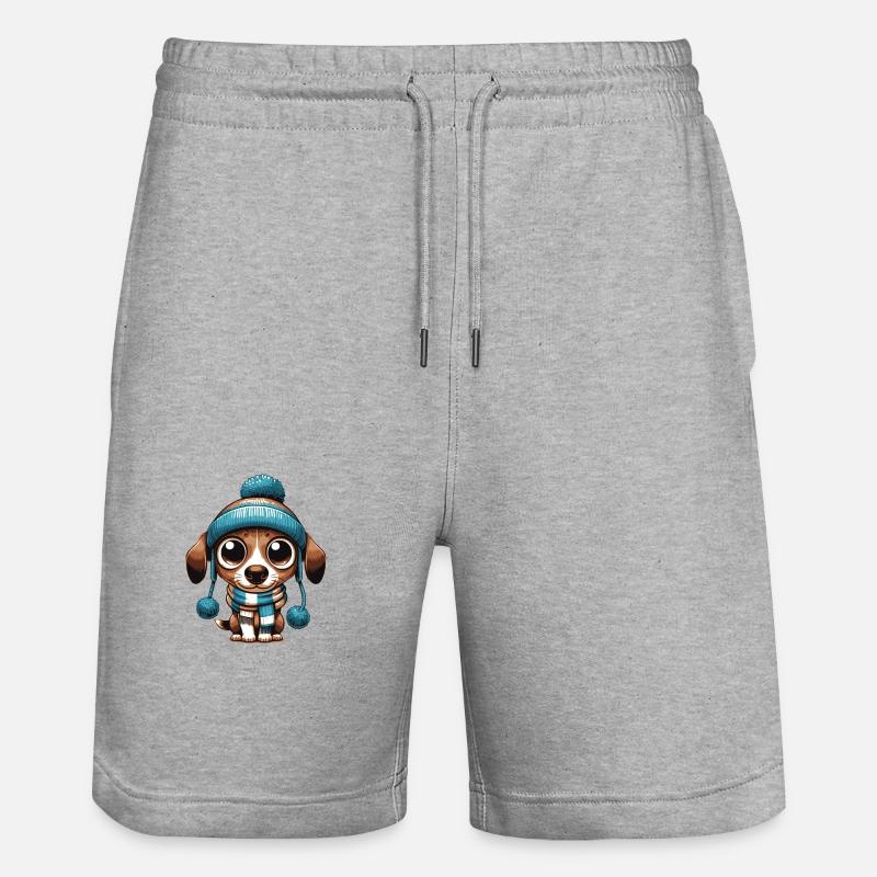 Chien de Noël - Short de jogging bio TRAINER Stanley/Stella unisexe - gris chiné