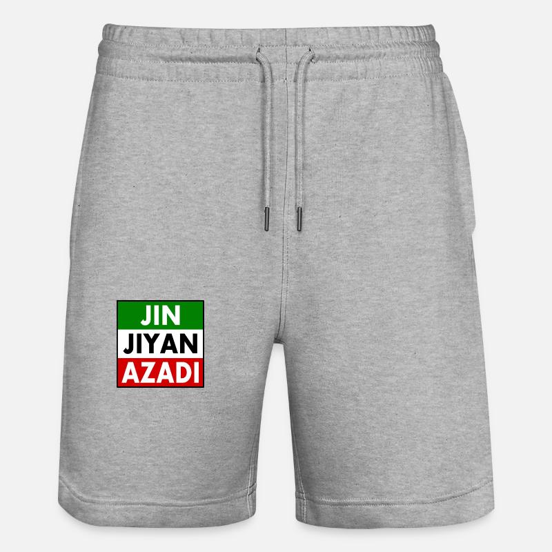 jin jiyan azadi - Short de jogging bio TRAINER Stanley/Stella unisexe - gris chiné