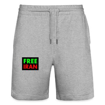 Free iran - Short de jogging bio TRAINER Stanley/Stella unisexe - gris chiné - Devant - Nik (191cm) & Marisol (170cm)
