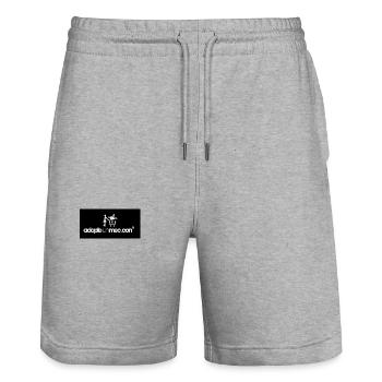 Adopteunmec.con - Short de jogging bio TRAINER Stanley/Stella unisexe - gris chiné - Devant - Nik (191cm) & Marisol (170cm)