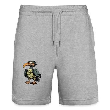 Harpyie Vogel Halloween Comic Geier - Stanley/Stella Unisex Bio Joggingshorts Trainer  - Grau meliert - Vorne - Nik (191cm) & Marisol (170cm)