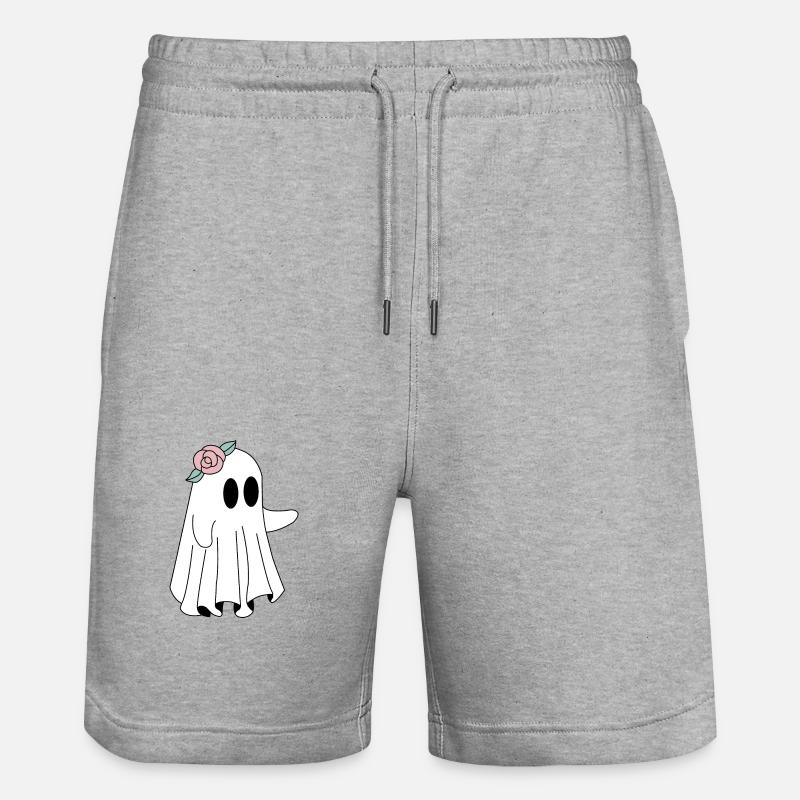 Joyeux Halloween fantômes amour - Short de jogging bio TRAINER Stanley/Stella unisexe - gris chiné