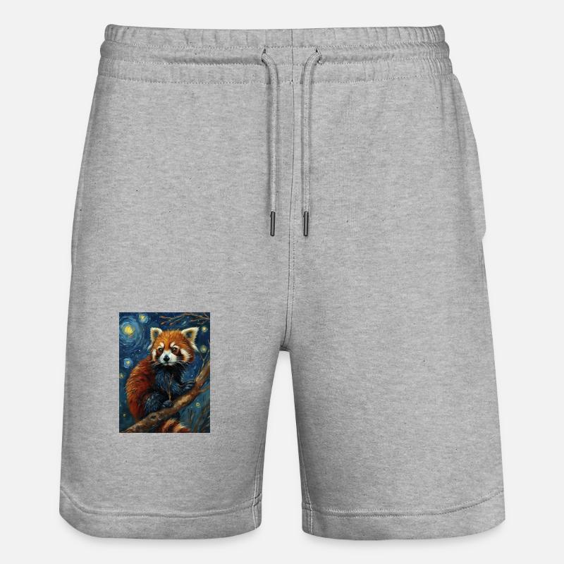 Panda Roux, Van Gogh, Style - Short de jogging bio TRAINER Stanley/Stella unisexe - gris chiné