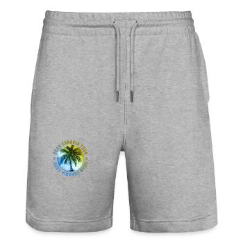 Gran Canaria Tour Holidays - Stanley/Stella Trainer Unisex Organic Jogging Shorts - heather grey - Front - Nik (191cm) & Marisol (170cm)