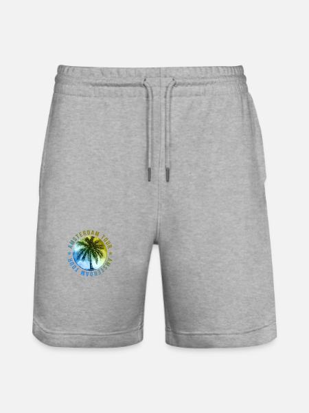 Vacances à Amsterdam - Short de jogging bio TRAINER Stanley/Stella unisexe - gris chiné