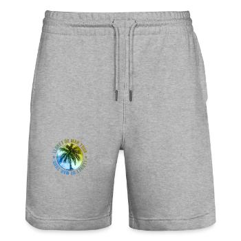 Lloret De Mar Tour Holidays - Stanley/Stella Trainer Unisex Organic Jogging Shorts - heather grey - Front - Nik (191cm) & Marisol (170cm)