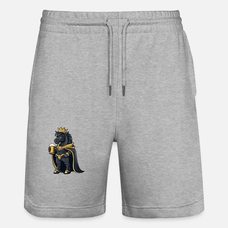 Bière de cheval drôle - Short de jogging bio TRAINER Stanley/Stella unisexe - gris chiné