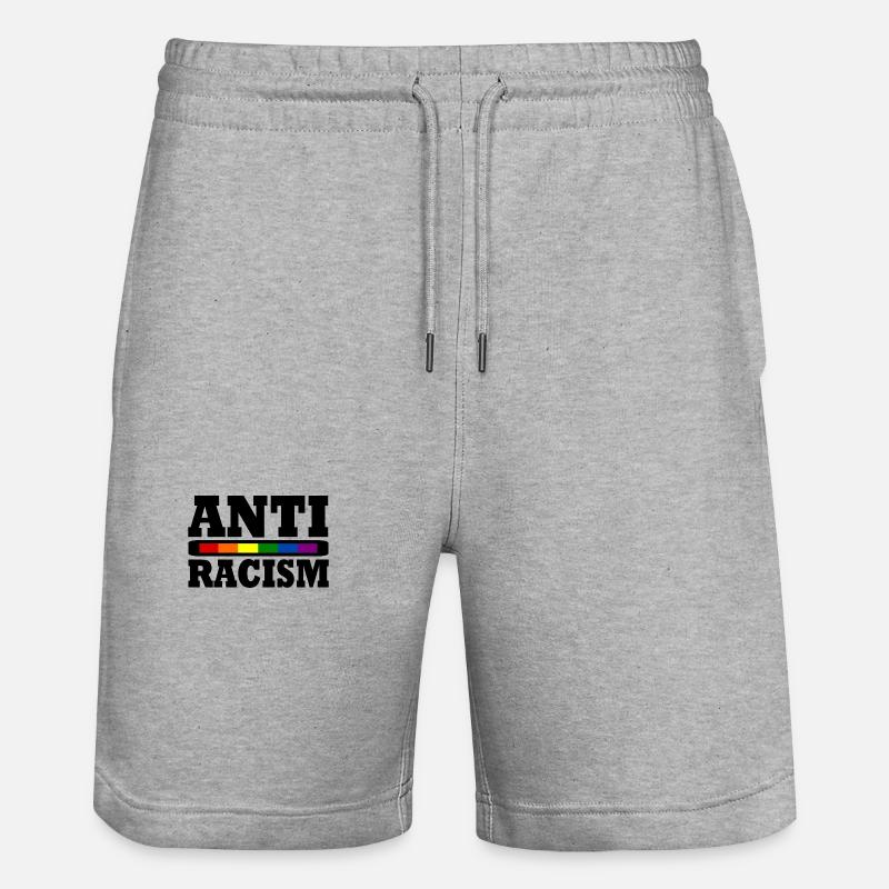 antiraciste - Short de jogging bio TRAINER Stanley/Stella unisexe - gris chiné
