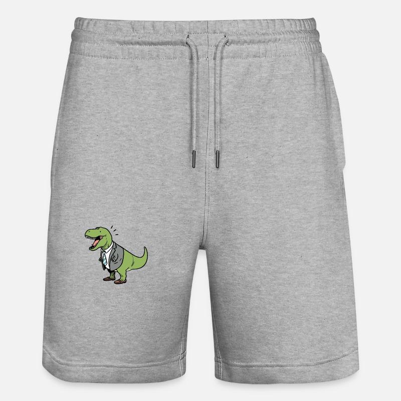T Rex - Short de jogging bio TRAINER Stanley/Stella unisexe - gris chiné