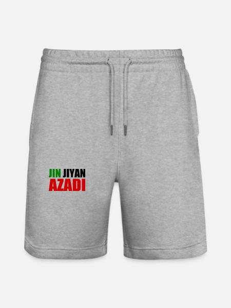 jin jiyan azadi - Stanley/Stella uniseks bio-joggingshorts Mover  - grijs gemêleerd
