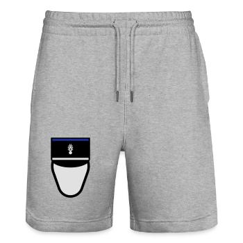 Gendarme Képi G.A. (Gendarme Auxiliaire) - Short de jogging bio TRAINER Stanley/Stella unisexe - gris chiné - Devant - Nik (191cm) & Marisol (170cm)