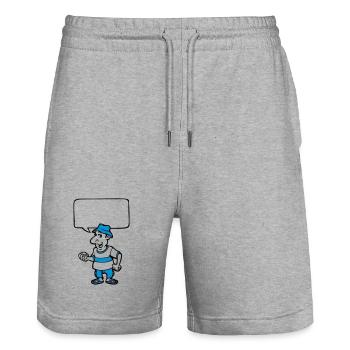 Schalen und Blase - Stanley/Stella Unisex Bio Joggingshorts Trainer  - Grau meliert - Vorne - Nik (191cm) & Marisol (170cm)