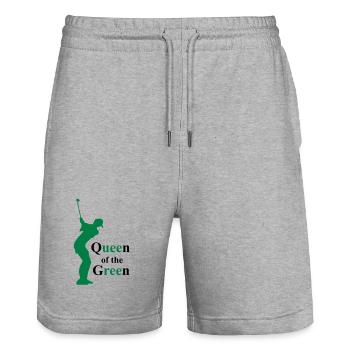 golf - Stanley/Stella Trainer Unisex Organic Jogging Shorts - heather grey - Front - Nik (191cm) & Marisol (170cm)