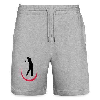 golf - Stanley/Stella Unisex Bio Joggingshorts Trainer  - Grau meliert - Vorne - Nik (191cm) & Marisol (170cm)