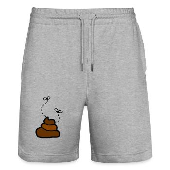Kacke Scheisse Kot Stuhlgang Toilette - Stanley/Stella Unisex Bio Joggingshorts Trainer  - Grau meliert - Vorne - Nik (191cm) & Marisol (170cm)