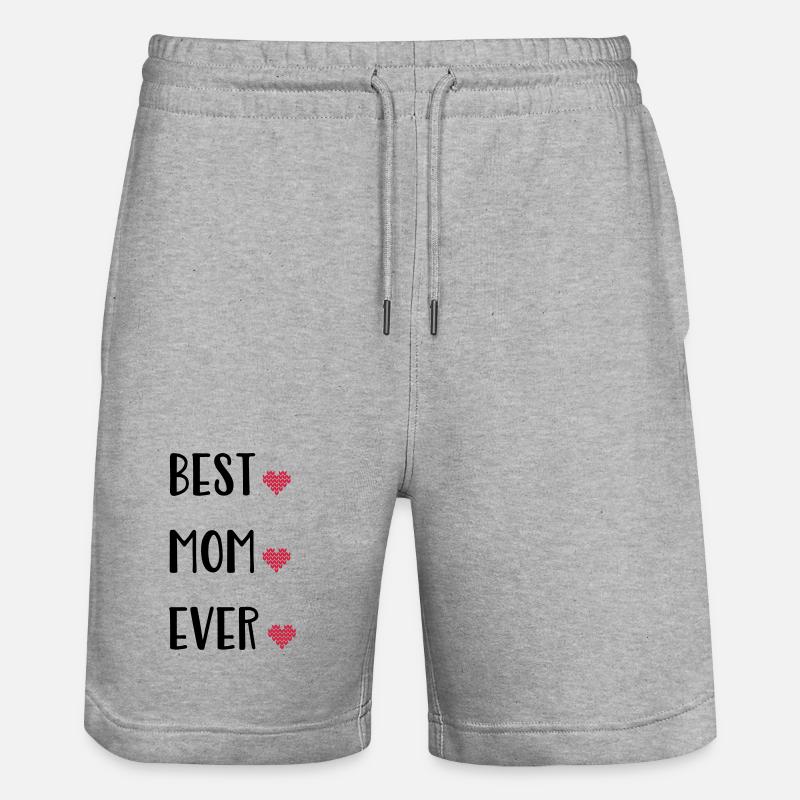 Mutter - Stanley/Stella Unisex Bio Joggingshorts Trainer - Grau meliert
